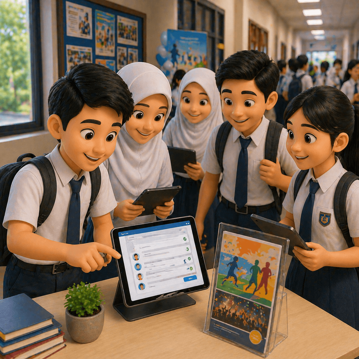 Rekod kehadiran peserta aktiviti sekolah secara digital dalam sistem SkoolBeez