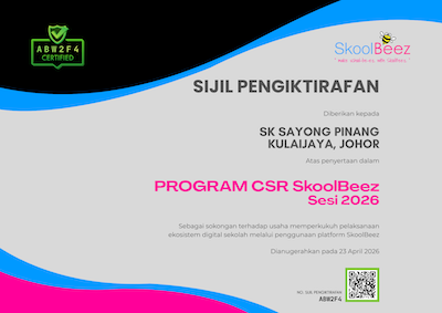 Sijil CSR SkoolBeez — SEKOLAH KEBANGSAAN SAYONG PINANG