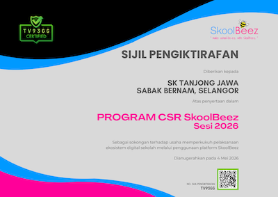 Sijil CSR SkoolBeez — SEKOLAH KEBANGSAAN TANJONG JAWA